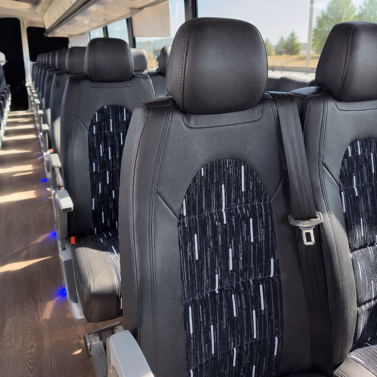 oakland charter bus services interior